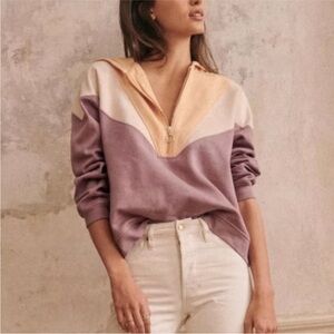 Sézane Tess sweatshirt size medium Colorblock Women's Sweater